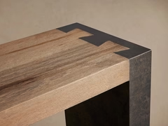 Telluride Reclaimed Oak Console Table with Steel Base | Luxury Entryway & Hallway Table
