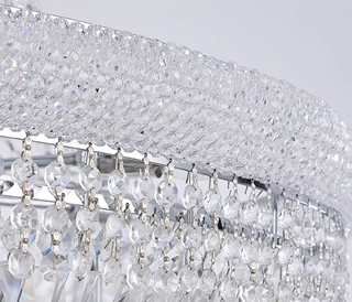 36X69 Inch 32 Lights French Basket K9 Crystal Chandelier Lighting