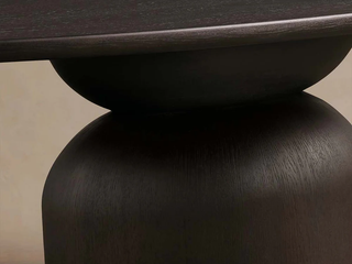 Perth Hand Sculpted Oval Oak Dining Table | Artisan Modern Solid Wood Dining Furniture
