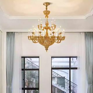 59X65 Inch 19th Century Extra Large French Brass Chandelier Antique Chandelier for Foyer