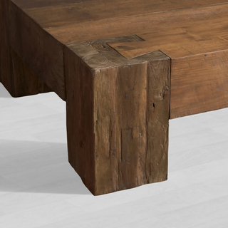 Ubud Square Reclaimed Teak Coffee Table Wood Living Room Center Tea Table Vintage Cocktail Table