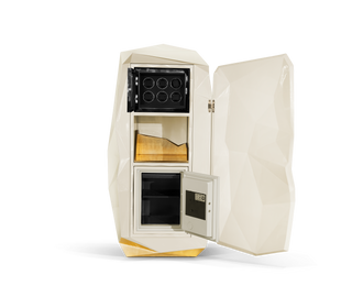 Luxury Diamond Floor Safe with Hidden Watch Winder & Certified High-Security Storage System