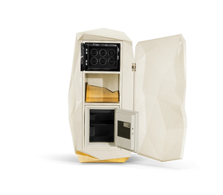 Luxury Diamond Floor Safe with Hidden Watch Winder & Certified High-Security Storage System