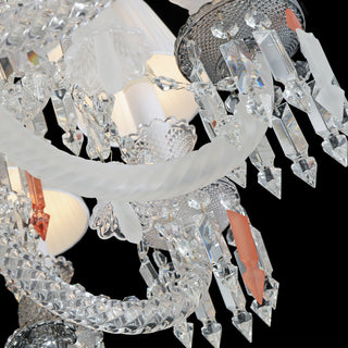 24 Lights Baccarat Crystal Chandelier with Lampshades