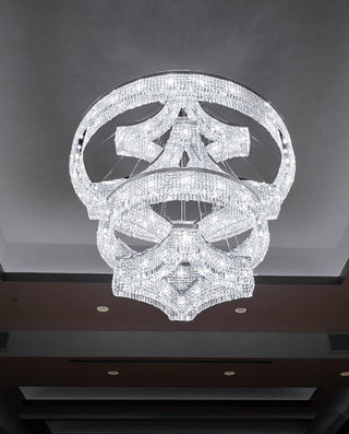 75X98 Inch Big Crystal Chandelier Large Modern Chandelier for Banquet Hall