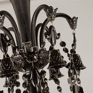 24 Lights Baccarat Black Chandelier