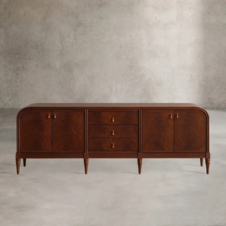 Frances Vintage Figured Mahogany Wood Sideboard