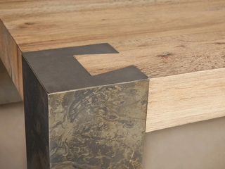 Telluride Reclaimed Oak Rectangle Coffee Table | Luxury Organic Modern Living Room Table