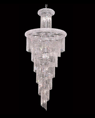 Crystal Stairwell Chandelier 30'' W 72'' H