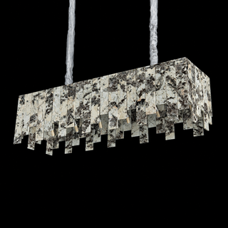 Modern Snowcrest White Luxury Marble Linear Chandelier