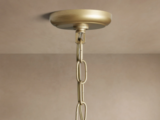 French Art Deco K9 Crystal Round Chandelier