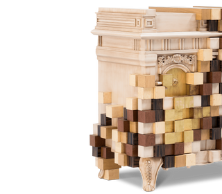 Luxury Mirrored Sideboard Buffet Cabinet with Gold Accents & Modern Storage