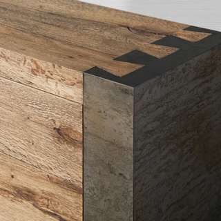 Telluride Mexican Oak TV Stand - Rustic Media Console & Wood Storage Sideboard