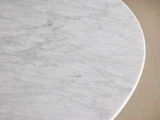 Saint Germain Round Marble Stone Dining Table with Clement