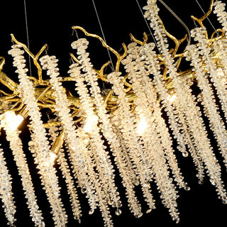 48-72 Inch Long Dining Room Chandelier Modern Tree Branch Crystal Chandelier