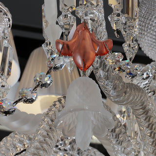 24 Lights Baccarat Crystal Chandelier with Lampshades