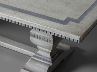 Cerea Gallery Bell’Arte Rectangular Dining Table – Hand-Painted Solid Wood Extendable Table