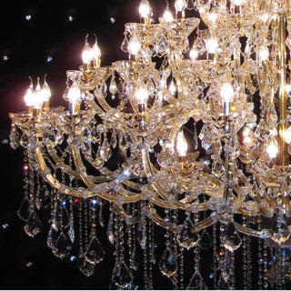 Large Villa Chandelier European Crystal Lamp 71"W  102"H