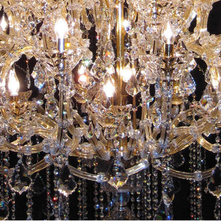 Large Villa Chandelier European Crystal Lamp 71"W  102"H