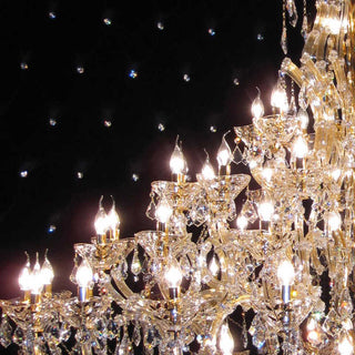 Large Villa Chandelier European Crystal Lamp 71"W  102"H