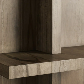 Leandro Reclaimed Solid Oak Wood Bookcase - Handcrafted Rustic Modern Open Storage