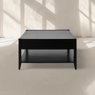 Lewis 56" Modern Coffee Table Wood Sofa Center Tea Table with Fluted Drawers