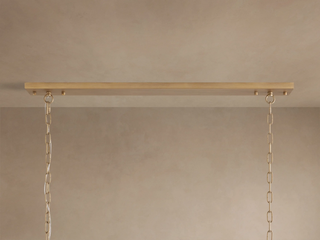 French Art Deco K9 Crystal Rectangular Chandelier for Dining Room