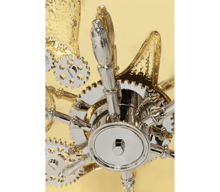 Luxury Portable Jewelry Safe with Secret Dial Lock & Gold-Plated Brass Gear Design