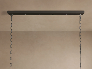 Andreas Linear Brass Glass Chandelier