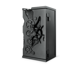 Luxury Collectible Vault Safe with Gold-Plated Finish & Secret Dial Lock System