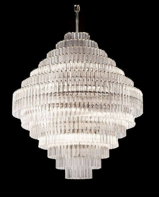 13 Tiers Large Modern Glass Chandelier for Foyer  43"W 51"H