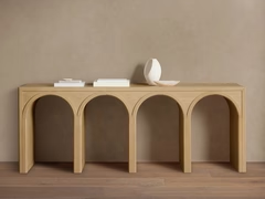 Hattie Oak Entrance Console Table Country Entryway Table