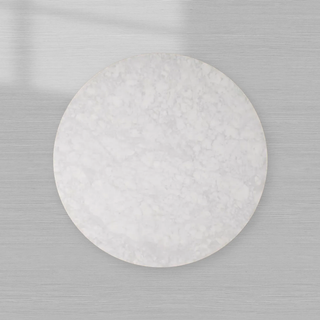 Cinzia Natural Marble Round Coffee Table Stone Cocktail Table Plinth Base Sofa Center Tea Table