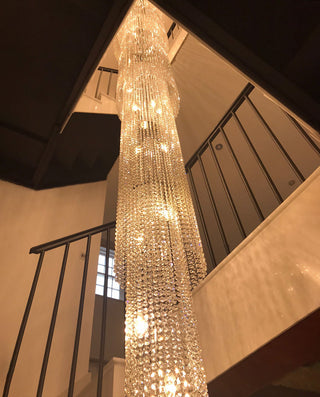 Waterfall Crystal Chandelier Staircase Chandelier 22"W 236"H