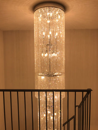 Waterfall Crystal Chandelier Staircase Chandelier 22"W 236"H