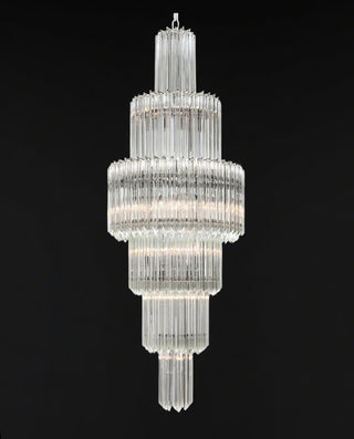 Custom Modern Long Chandelier for Staircase 24"W 65"H