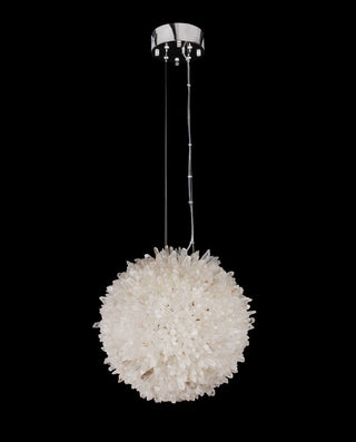 Clear Geode Quartz Crystal Ball Modern Pendant Light