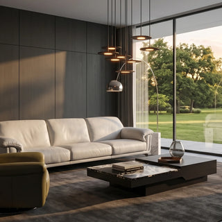 Pan Swivel Leather Accent Chair – Top-Grain Cowhide, Metal Base