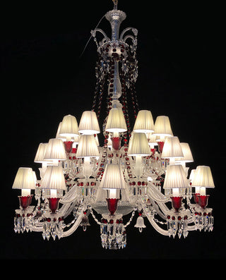 High End Replica Luxtre Baccarat 36 Lights Clear & Red Zenith Baccarat Crystal Lighting