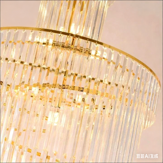 102 Inch Tall Chandelier Modern Spiral Crystal Chandelier for High Ceiling Staircase