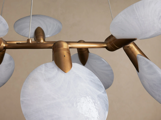 Modern Hand-Blown Glass Round LED Chandelier
