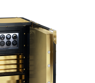 Luxury High-Security Vault Safe with Watch Winders & Gold-Plated Armor Design