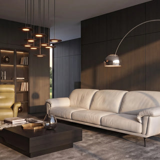 Pan Swivel Leather Accent Chair – Top-Grain Cowhide, Metal Base