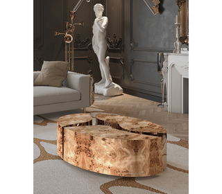 Luxury Oval Dining Table with Sculptural Brass Accents & High Gloss Finish