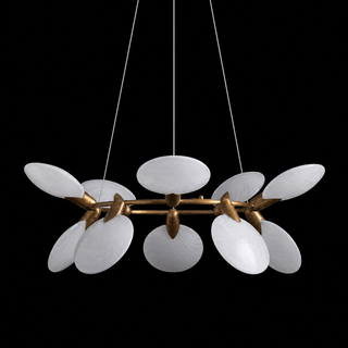 Modern Hand-Blown Glass Round LED Chandelier