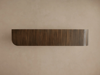 Pliego Sideboard Guanacaste Wood Curved Door Recessed Finger Pulls