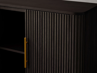 Finley Wood Sideboard & Media Console: Minimalist Fluted Wood Storage Furniture