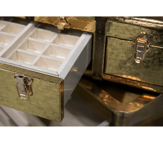 Luxury Champagne Gold Vault Safe with High-Security Storage & Elegant Designer Finish