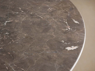 Saint Germain Round Marble Stone Dining Table with Clement