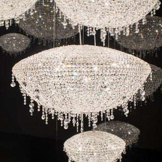 Modern Crystal Chain Chandelier Lighting  47" W 24"H